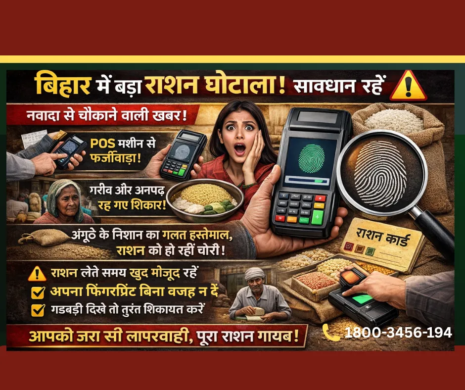 बिहार में राशन कार्ड घोटाला: फिंगरप्रिंट से चोरी हो रहा राशन, ऐसे रहें सावधान
