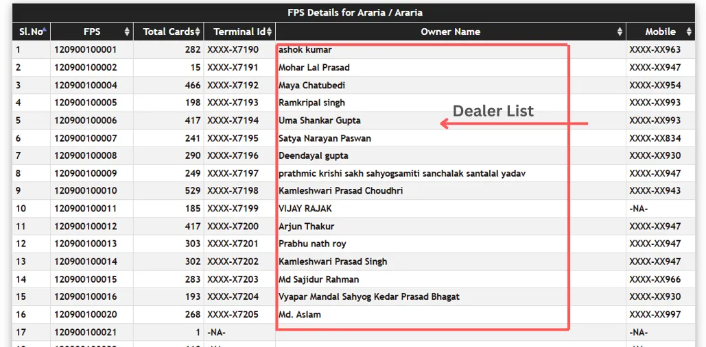 Delear Detail Screen